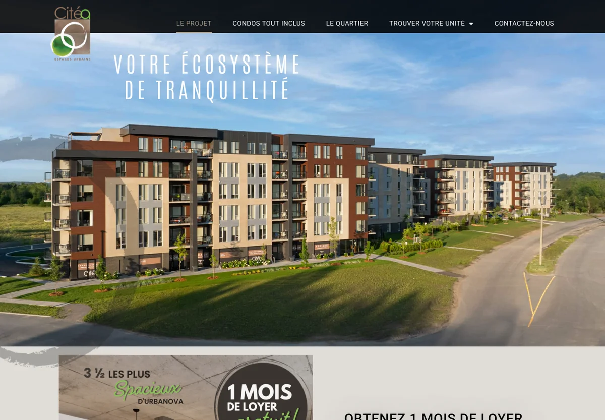 Projet Citéa website screenshot